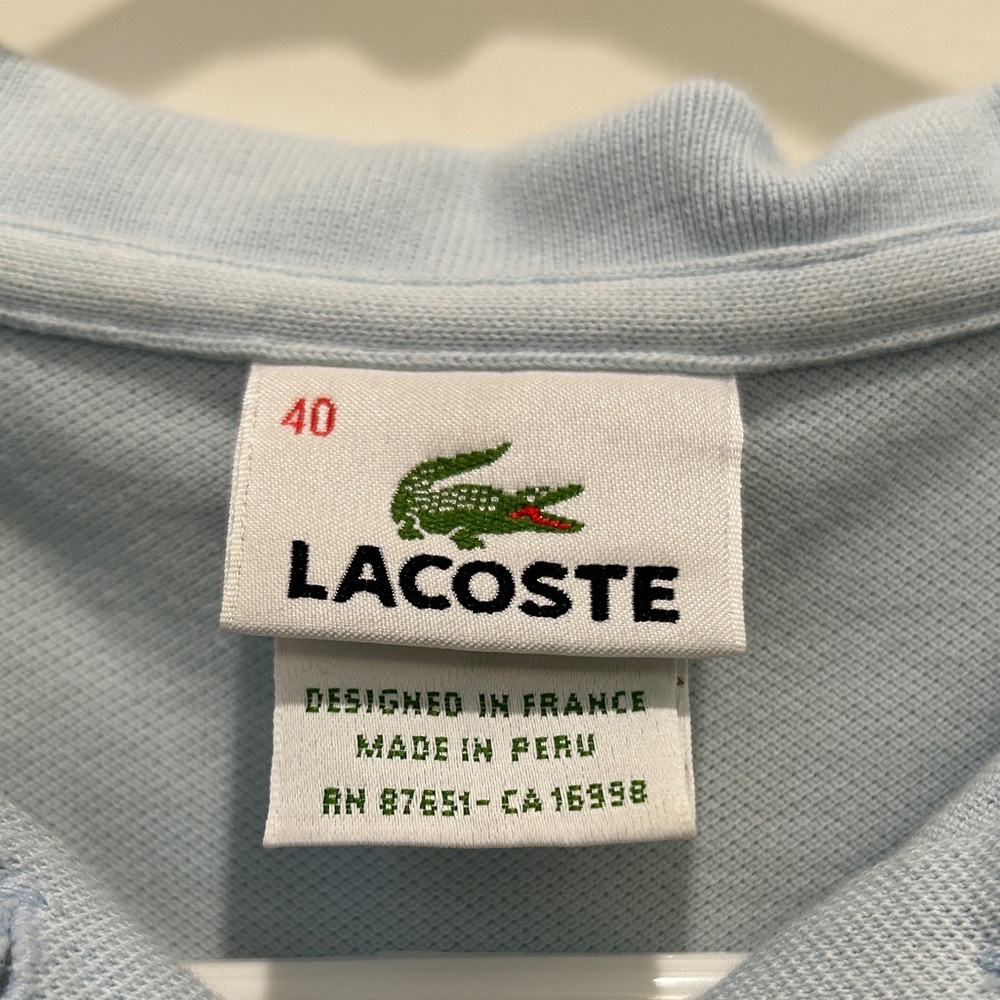 Lacoste Sky Blue Woman's Polo Shirt(S) - Picture 3 of 4
